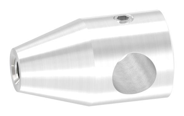 Querstabhalter V2A Edelstahl – konisch -Design- mit M6 Gewinde fuer Rundstaebe 10 mm-11-1080.4