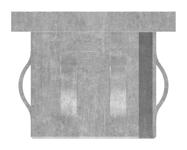Bouchon plat en acier | pour tube 60x40x2,0-3,0 mm | acier S235JR, brut