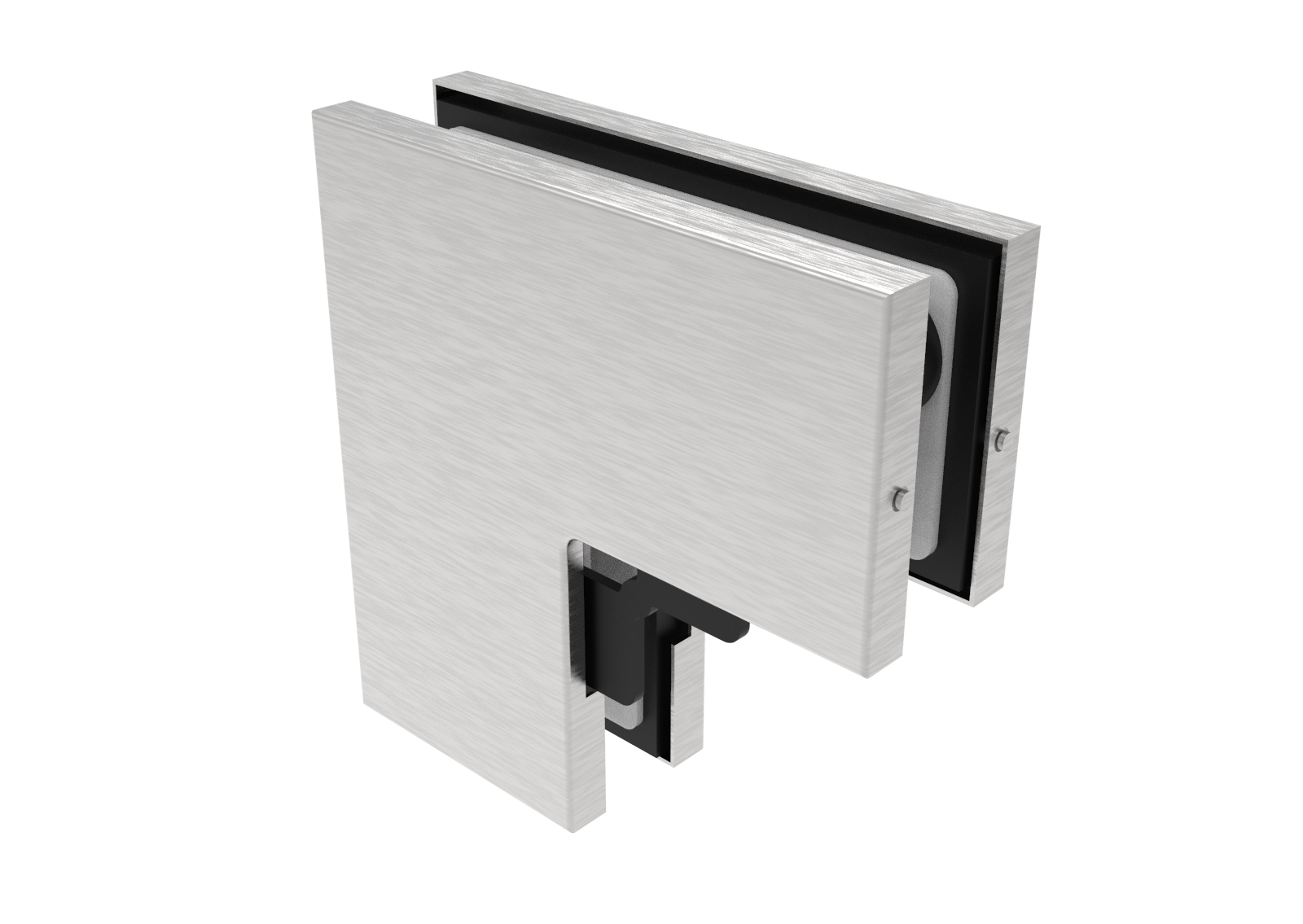 Edelstahl Patchverbinder fuer Glas 10-12mm mit Bohrung- geschliffen-89-11GS304ZP809S-A.4