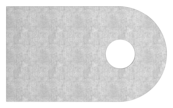 Patte de soudage | dimensions : 50x30x6 mm | avec trou rond : Ø 9 mm | V2A