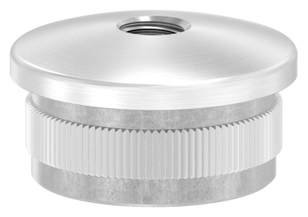 Einsteckkappe Edelstahl V2A fuer Rohr Ø 33-7 mm 2-0 mm Wandstaerke mit M8 Gewinde-11-5230.4