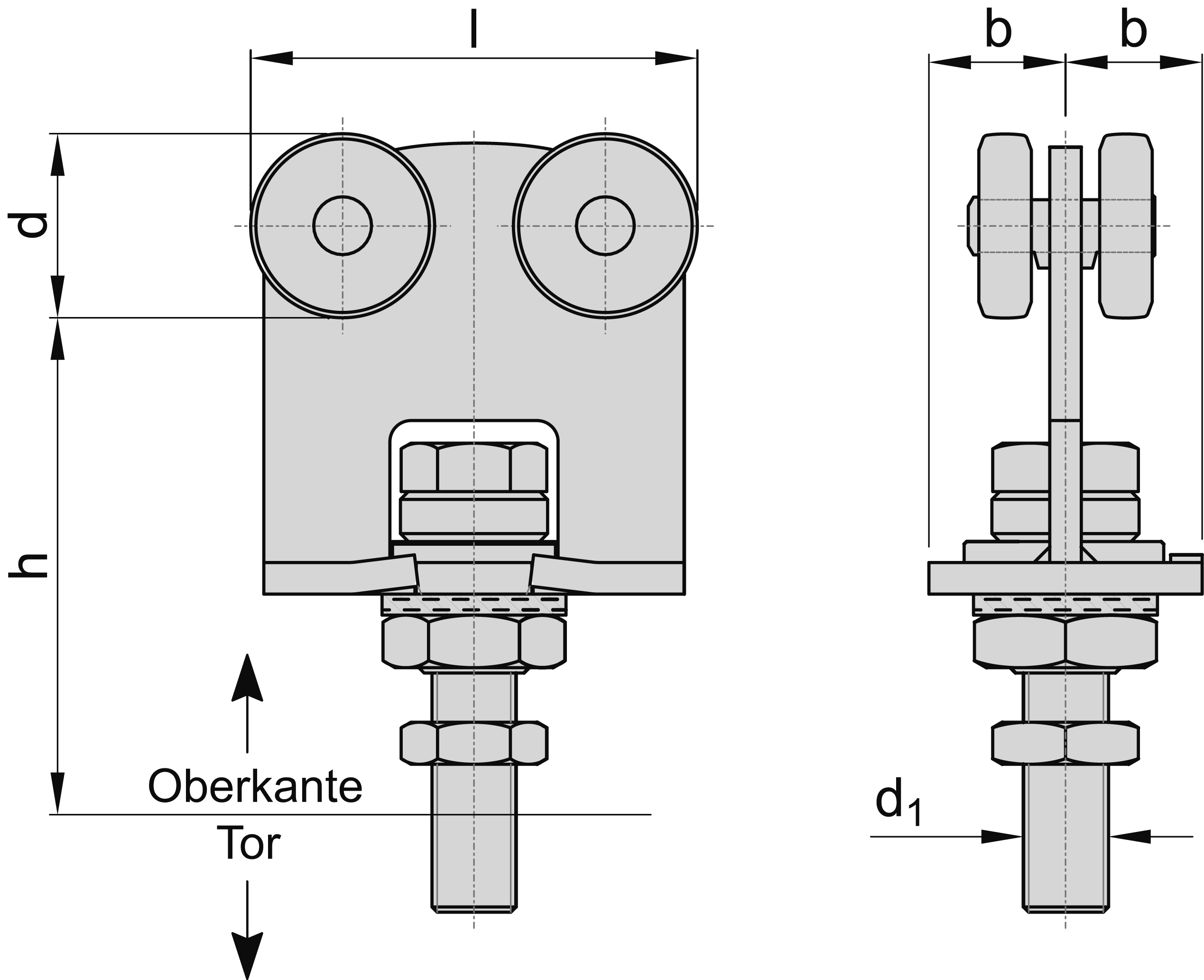Double rouleau à rotation horizontale taille 1