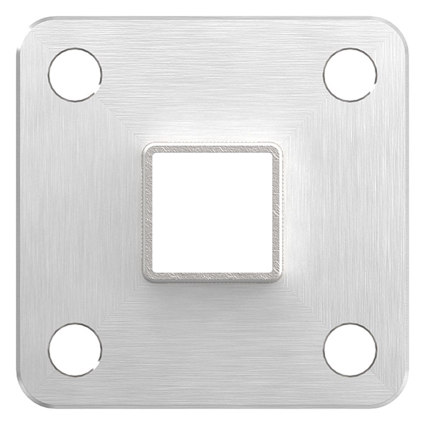 Ancrage au sol et au mur avec moletage pour tube 40x40 mm