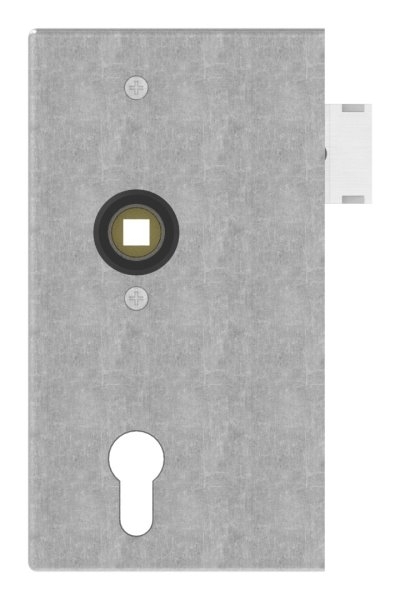 Kastenschloss Edelstahl geschliffen 50 x 94-5 x 172 mm mit verzinktem Schloss-30-3204.8