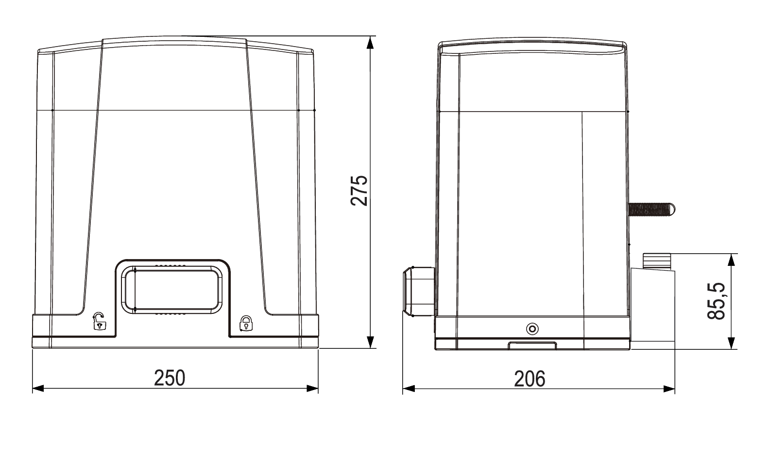 Schiebetorantrieb Set fr Tore bis 400 kg 24V mit WiFi-Kamera und Lichtschranke-89.DRIFT40SECURITYZKIT