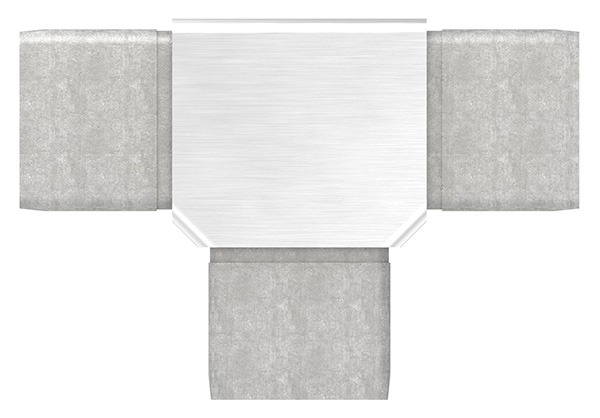 Connecteur pour tuyau 40x40x2mm, V2A