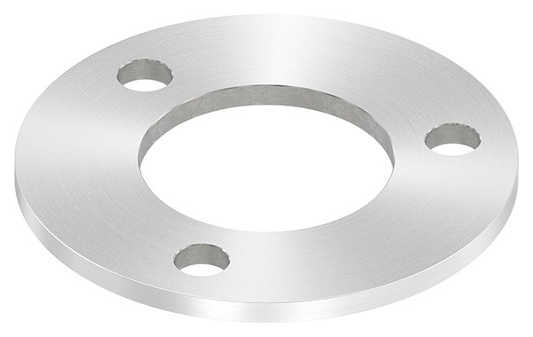 Plaque d'ancrage | Dimensions : 120x6 mm | Sol rond et trou central | V2A
