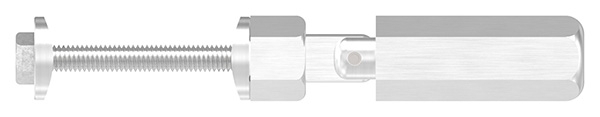 Borne filetée avec articulation | Pour corde Ø 4 mm | A monter soi-même pour poteaux Ø 42,4 mm | V2A