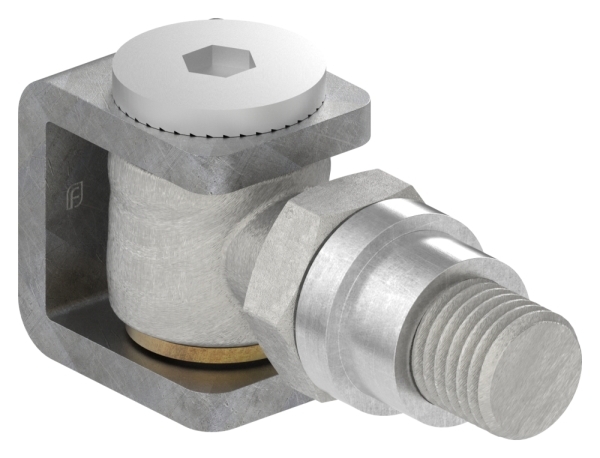 Charnière de portail M16 | réglable | soudable | acier (brut) S235JR