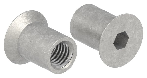 Huelsenmutter Edelstahl V2A M8x16 Senkkopf Innensechskant-88-1158382-240.8