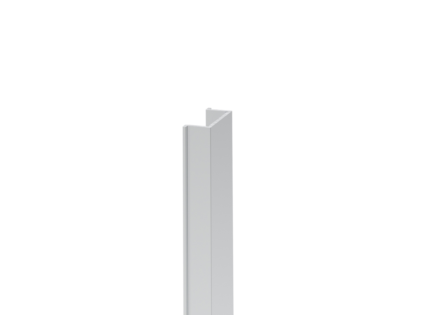 Abdeckleiste Aluminium 20 x 8 mm 1-85 m Natur fuer Zaunsystem-89-11FGPC20X81850N-A.4