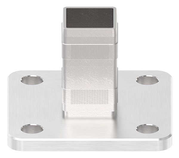 Ancrage au sol et au mur avec moletage pour tube 40x40 mm