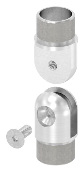 Pièce d'articulation pour tube rond Ø 33.7x2.0 mm V2A