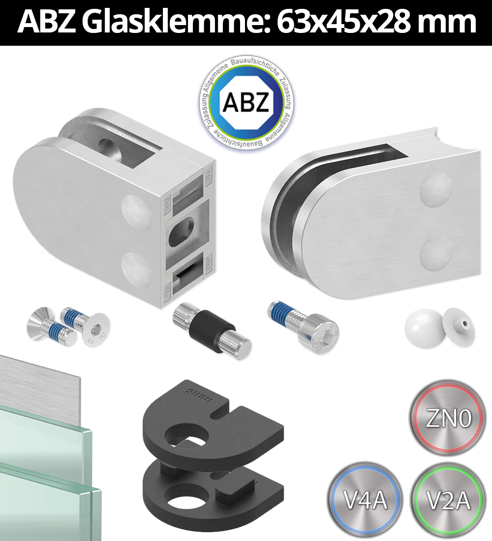 Glasklemme ABZ Modell 32 - 65x45x28 mm-10.MODELL32