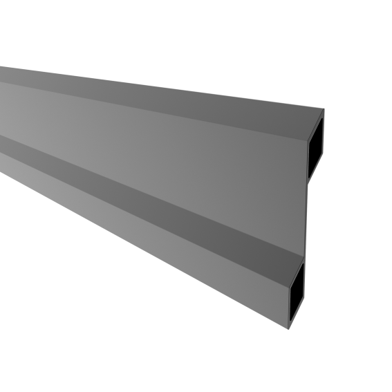 Zaunlamelle Aluminium 20x120x2500 mm Jalousieform Anthrazit RAL7016-89.FGL2S20X1202500R7016