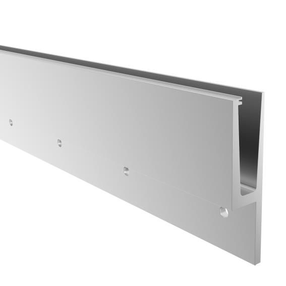 Ganzglasgelaenderprofil Aluminium 6000 mm Glas 12-21-52 mm seitlich Natural-ELOX-89-11AL00116000NE-A.4