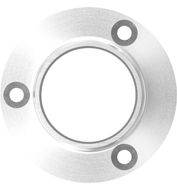 Plaque d'ancrage | dimensions : Ø 80 mm | pour tube rond : Ø 42,4 mm | V2A