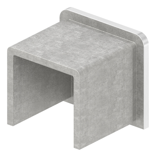 Endkappe Edelstahl V2A fuer Glas bis 17-52 mm geschliffen Korn 240-88-1180530-240.EK
