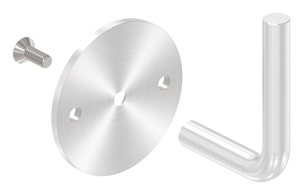 Handlaufhalter V2A Ronde 70x4 mm- Buegel 12 mm- Wandabstand 62 mm- zum Anschweissen-88-1150300-240.62