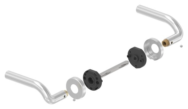 Tuerdrueckerpaar V2A inkl- 8 mm Drueckerstift Modell FLASH-11-3975.4