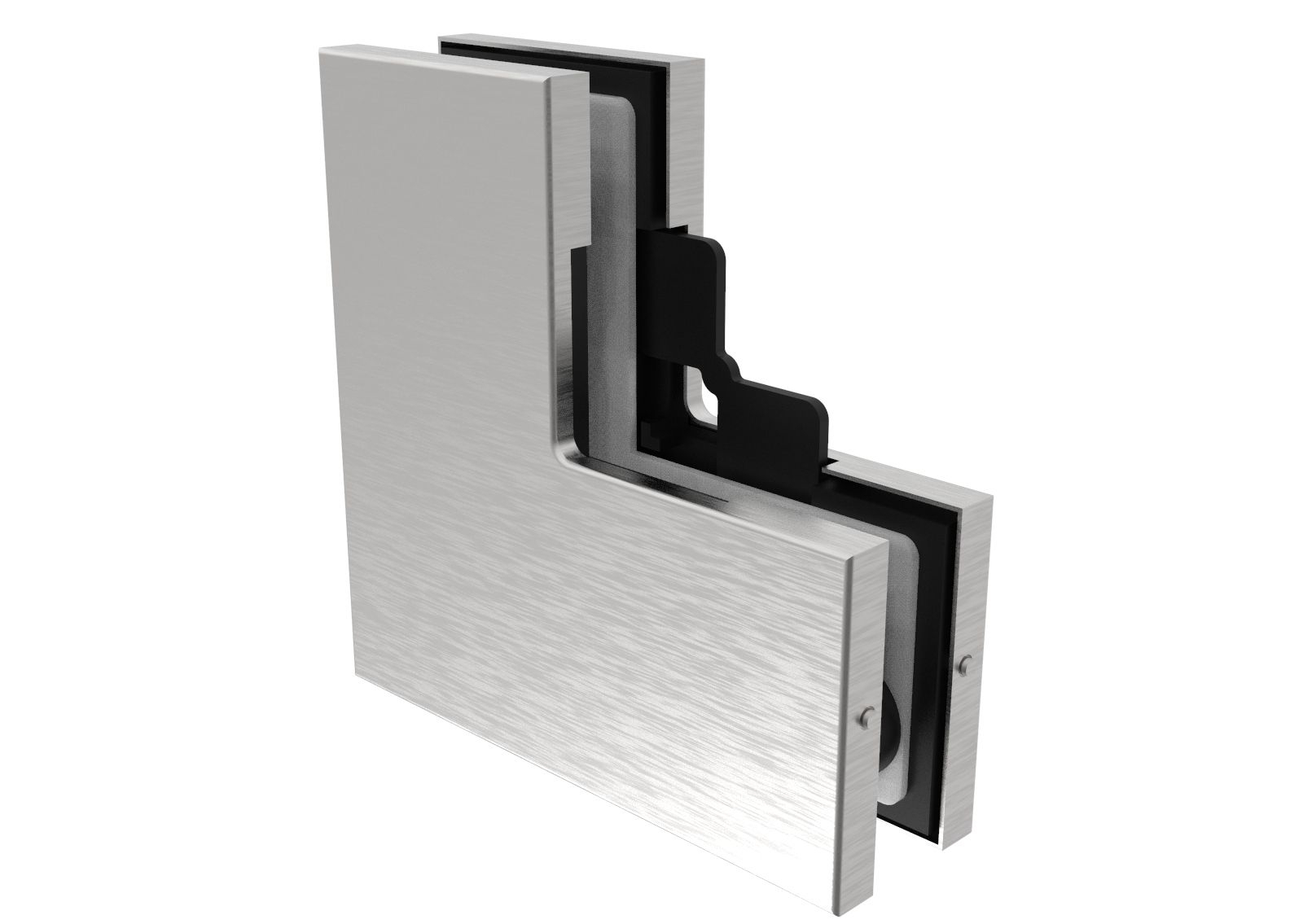 Edelstahl Patchverbinder fuer Glas 10-12mm mit Bohrung- geschliffen-89-11GS304ZP809S-A.4