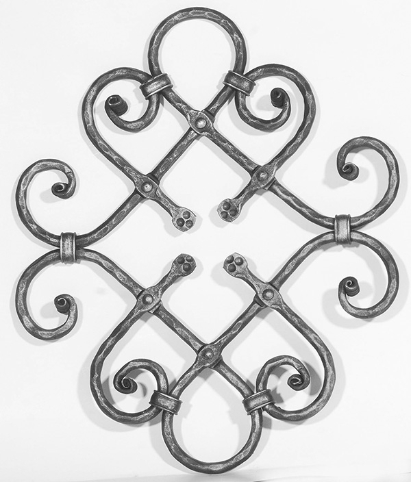 Baroque rural | Dimensions : 400x500 mm | Matériau : Ø 12 mm | Acier S235JR, brut