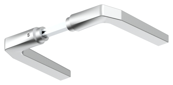 Paire de béquilles de porte en aluminium droites avec axe de béquille galvanisé