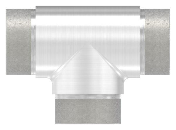 Pièce en T à sorties égales pour tube rond Ø 48.3x2.0 mm V2A