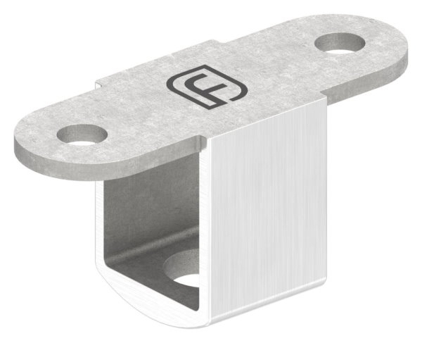 Anschlussplatte V2A 60 x 29-7 mm fuer Nut 24x24mm Kabeldurchfuehrung Ø12-2mm-88-11LED-NU-ET.01