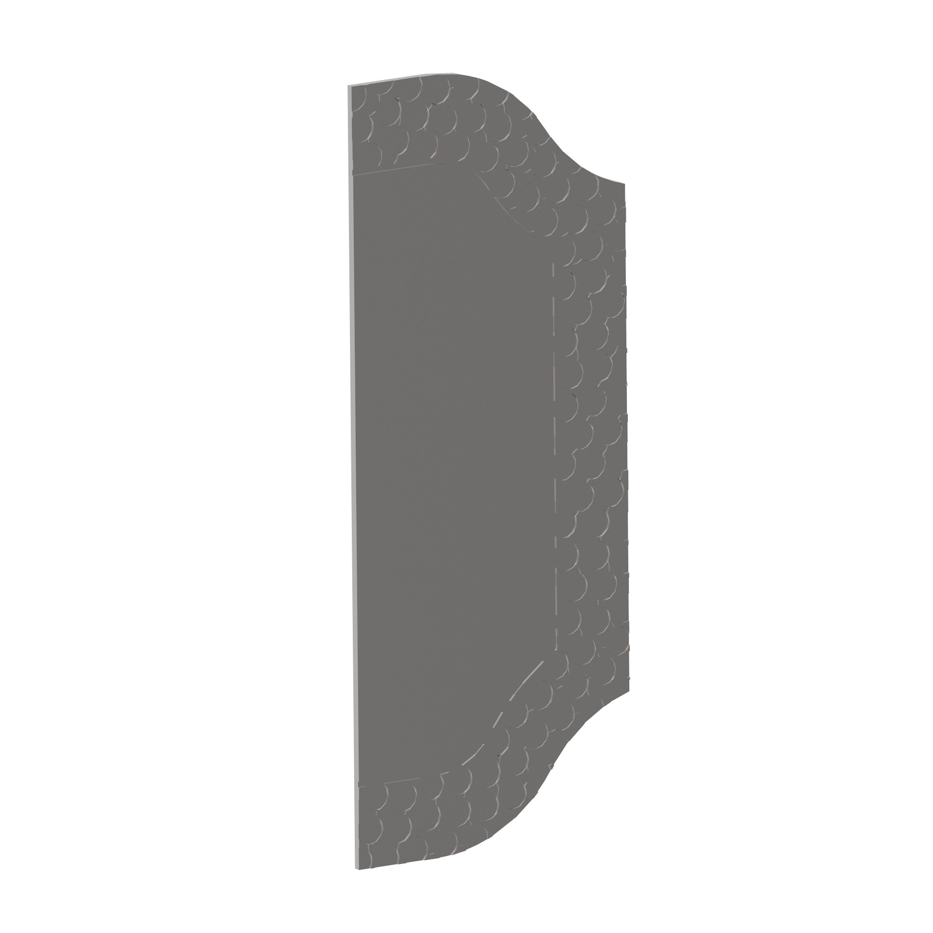 Zier-Torplatte Stahl 265 x 105 mm- 3 mm dick-89-11D114AS-A.4