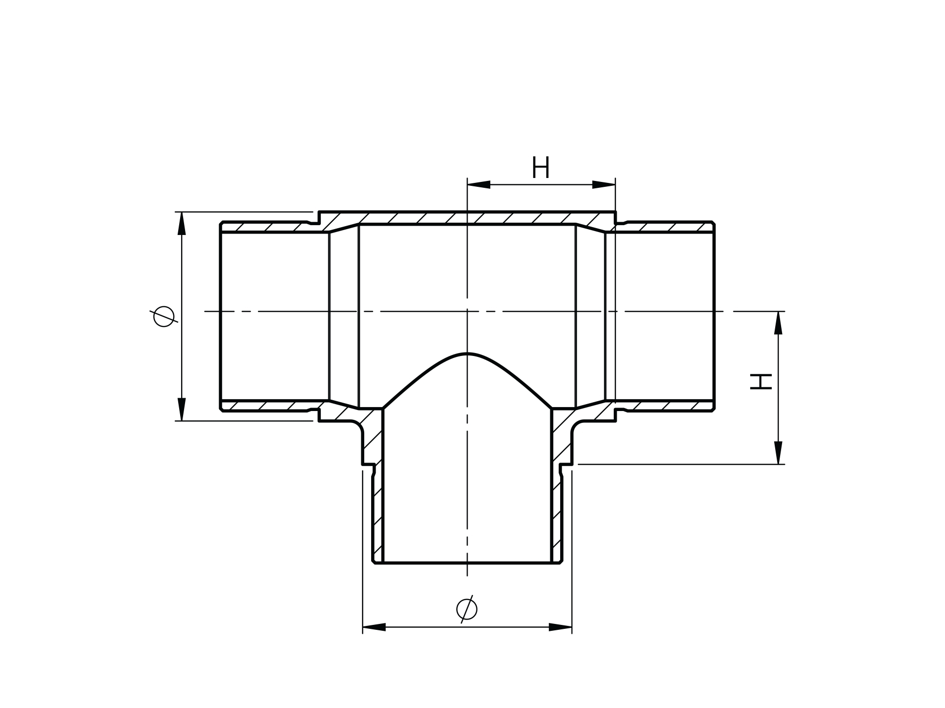 Handlauf T-Stueck V2A D42-4x2 mm geschliffen-11-3676-A.4