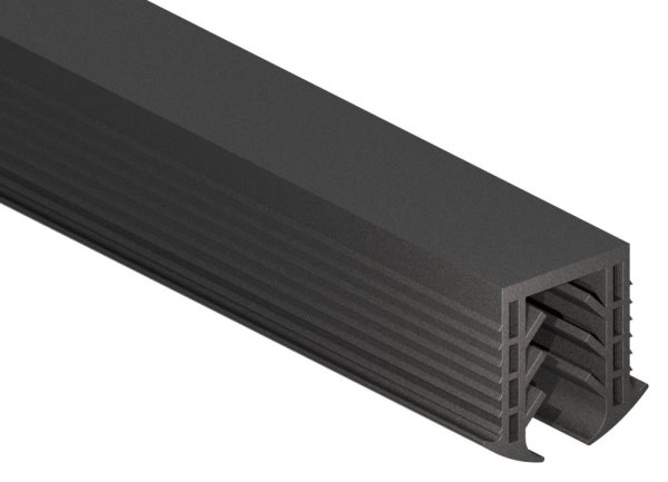 Joint à coin verre 10,00 - 13,52mm, pour rainure 27 x 30mm, longueur 6m, EPDM