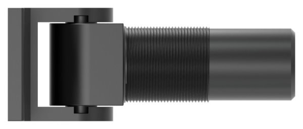 Charnière de portail 180° auto-stop/vis de fin de course.