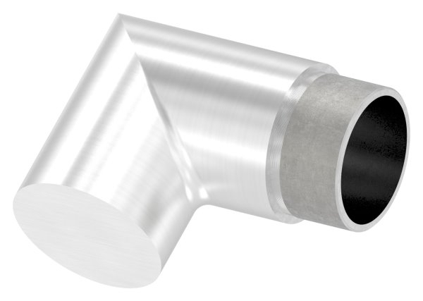 Embout 90° à angle plat, pour tube rond Ø 42.4x2.0 mm V2A