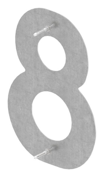 Hausnummer 8 - gross - Masse- 200 mm x 300 mm - V2A-11-8072.4