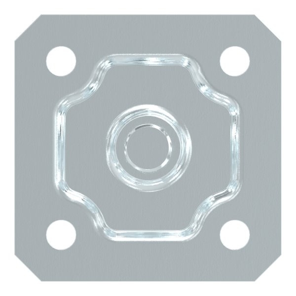 Charnière M18 | réglable | avec plaque de montage | acier (brut) S235JR