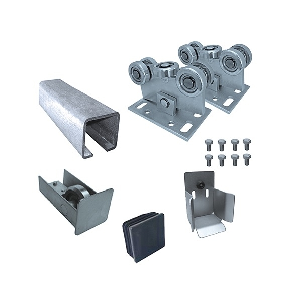 Schiebetor Beschlagset Stahl verzinkt fr Profil 70x70 mm bis 300 kg-89.SV70X70BPZNCLASIC