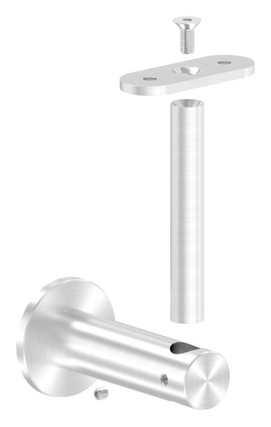 Handlaufhalter fuer Wand-Mauer mit Halteplatte fuer flachen Anschluss V2A-11-2064.4