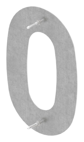 Numéro de maison 0 | grand | Dimensions : 200 mm x 300 mm | V2A