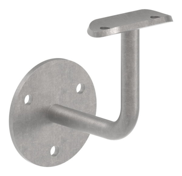 Handlaufhalter - mit Ronde 70x4 mm - fuer Rohr Ø 42-4mm 3 - Stahl S235JR- roh-30-1420.8