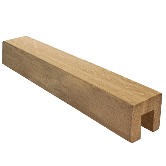 Holzhandlauf Eiche 40 x 40 mm L=2500 mm fuer Glas 16-76 mm roh-89-11WD692504017-A.4