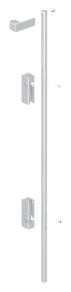 Bodenriegel XL mit zwei Befestigungen- Laenge 1000mm- zum Anschrauben- blank-88-1156712-ALU.BL