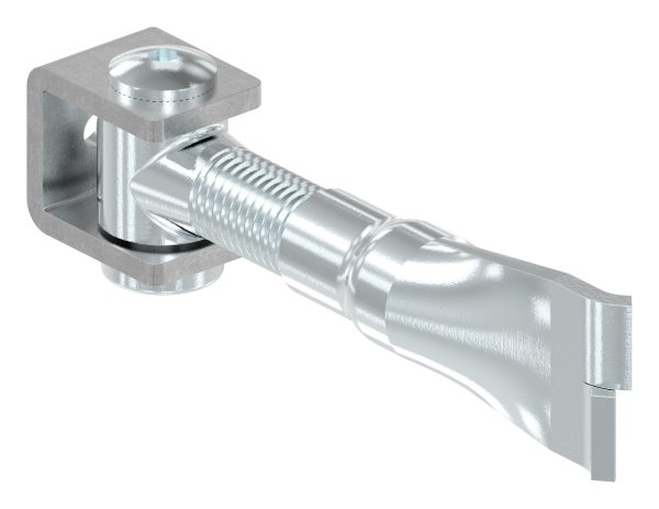 Charnière de portail M20 | réglable | à encastrer | acier (brut) S235JR