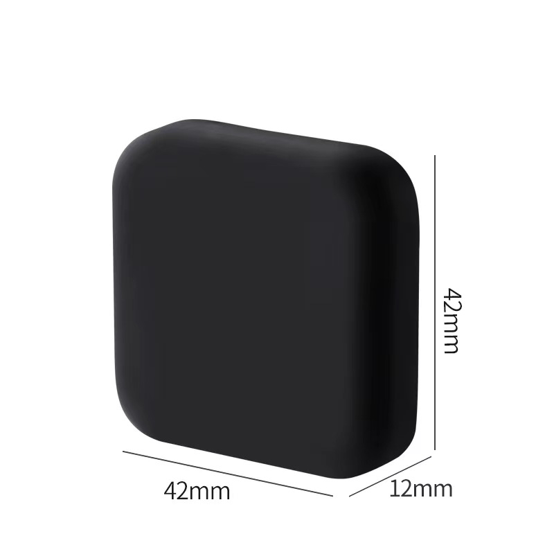 Wandpuffer Kunststoff 42 x 42 x 12 mm schwarz selbstklebend-89-11D8DKB-A.4