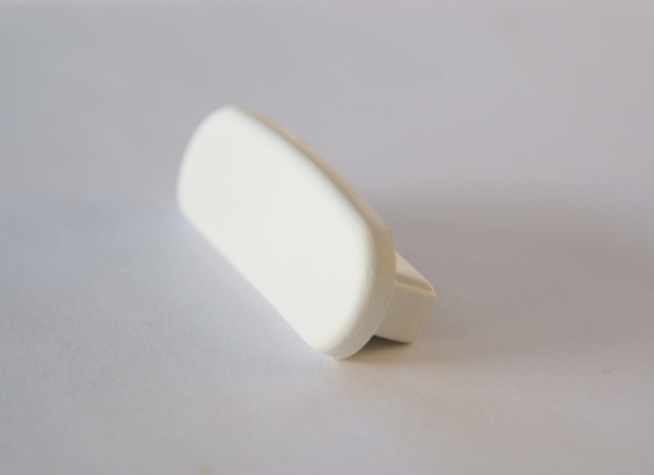 Embout pour main courante en plastique pour 40 x 8mm, signal blanc