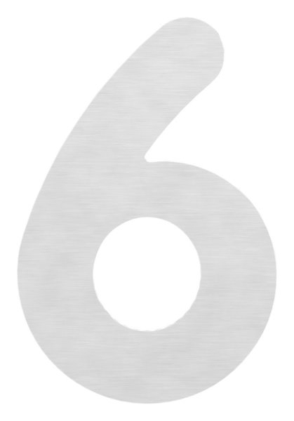 Hausnummer 6 - klein - Masse- 110 mm x 150 mm - V2A-11-8056.4