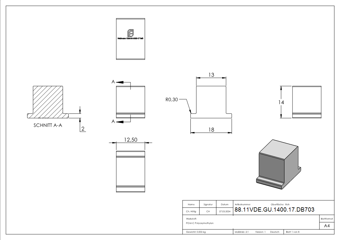 Montage-Set Glas 17-52mm eleganza canopy- fuer  L- 1-405m-88-11VDE-GU-1400-17.DB703