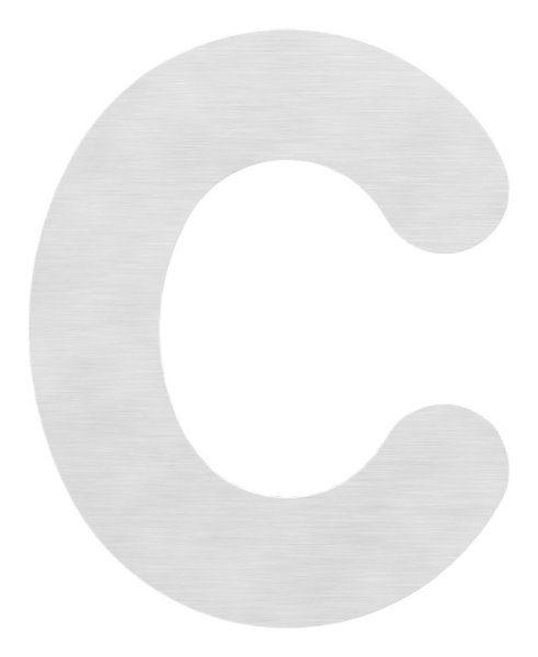Lettre c | petite | Dimensions : 110 mm x 155 mm | V2A