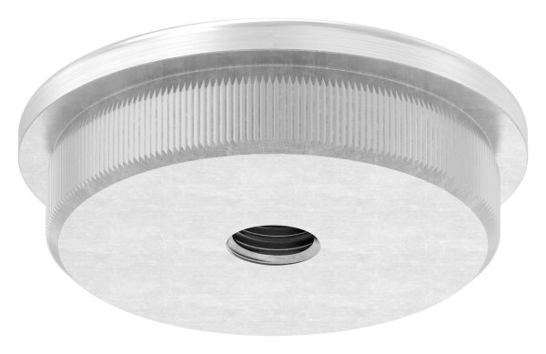 Bouchon légèrement bombé V2A matériau plein avec M8 pour Ø 42.4x2.6 mm