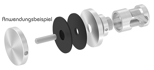 Partie supérieure et inférieure Ø 52mm pour porte-brenk, ALU